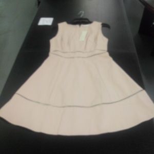 Pink leather cut out dress